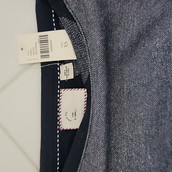 NWT Anthropologie Postmark Polka Dot Metallic Cropped Top Pullover Sweater XS - Picture 2 of 3